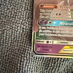 Pokemon TCG Mewtwo & Mew GX 71/236 Sm-Unified Minds Tag Team Holo NM - Image 2
