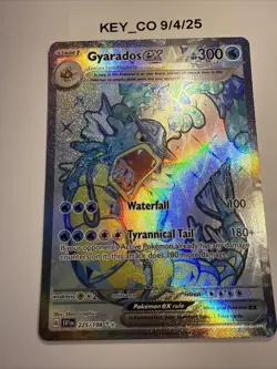 PokÃ©mon Gyarados EX TCG Scarlet & Violet Base Set Holo Ultra Rare Card 225/198 - Image 1