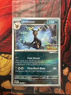 Pokemon TCG Umbreon 130/197 (Obsidian Flames Stamped) Reverse Promo Card SEALED - Image 1