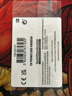 Pokemon TCG Umbreon 130/197 (Obsidian Flames Stamped) Reverse Promo Card SEALED - Image 2