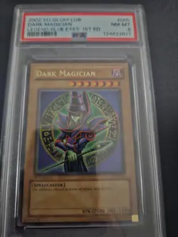2002 Yugioh Legend of Blue Eyes - Dark Magician 1st Edition LOB-005 - PSA 8 - Image 1