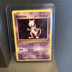 Pokemon Card Mewtwo 130 HP Psychic Barrier Rare 51/108 Reverse Holo  - Image 1