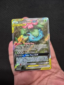 Venusaur & Snivy GX SM229 Sm Holo Near Mint perfect condition card - Image 2