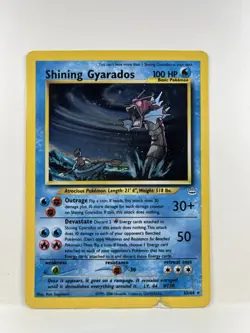 PokÃ©mon TCG Shining Gyarados Holo Neo Revelation Card 65/64 - Image 1