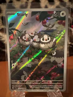 PokÃ©mon TCG Starly Holo Card 221/198 SV01 Scarlet & Violet Base Set NM - Image 1