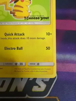 Pokemon TCG Ash's Pikachu SM112 Regular Black Star Promo Card - Image 5
