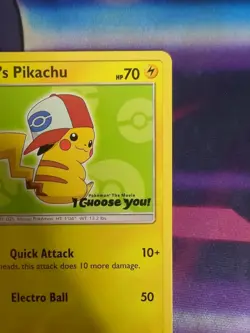 Pokemon TCG Ash's Pikachu SM112 Regular Black Star Promo Card - Image 6