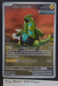 Pokemon TCG Iron Thorns 098 SV Temporal Forces Promo Card Holo Near Mint NM - Image 1