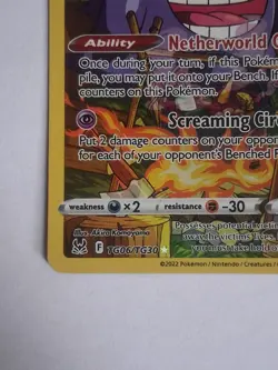 2022 Pokemon GENGAR #TG06/TG30 Lost Origin - Trainer Gallery Holo English TCG - Image 4