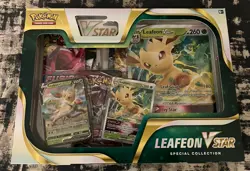 Pokemon Leafeon Vstar Special Collection Box 2022 Evolving Skies Fusion Strike - Image 1