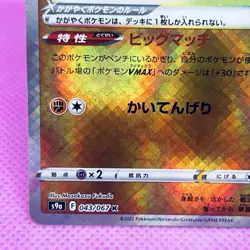 Radiant Hawlucha 043/067 S9a: Battle Region Holo (Japanese) Pokemon Card TCG - Image 4