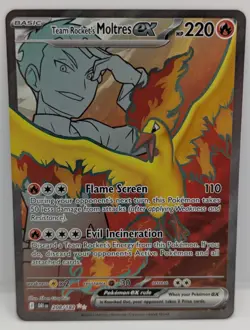 Team Rocket's Moltres ex 208/182 Sv10: Destined Rivals Holo NM Pokemon - Image 1