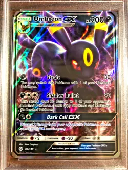 Umbreon GX Ultra Rare #80 - PSA MINT 9 - 2017 Sun & Moon Base Set - Pokemon TCG - Image 2