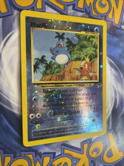 Pokemon Southern Islands #11/18 Marill Reverse Holo Foil Card - NM SWIRL ðŸ”¥ - Image 4