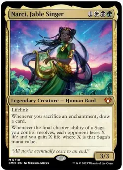 MTG Narci, Fable Singer *FOIL* Commander Masters 0710 LP/NM - Image 1