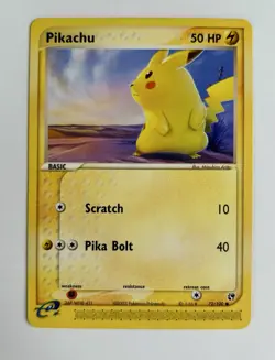 Pikachu 2003 Pokemon Sandstorm #72/100 * Damaged - Image 1