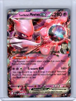 Team Rocket's Mewtwo ex Double Rare Holo 081/182 Pokemon Destined Rivals - Image 1
