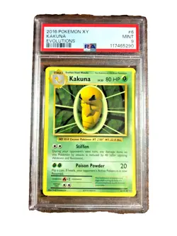 Kakuna Regular Uncommon #6 - PSA MINT 9 - 2016 XY Evolutions - Pokemon TCG - Image 1