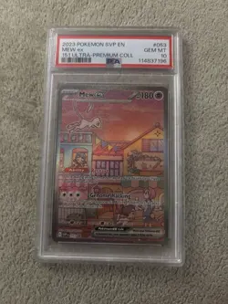 Mew EX 053 Scarlet & Violet Promo Holo PokÃ©mon TCG Card PSA 10 - Image 1