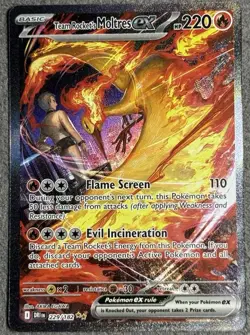 Pokemon Card- Special illustration Rare Destined Rivals Team Rocketâ€™s Moltres - Image 1