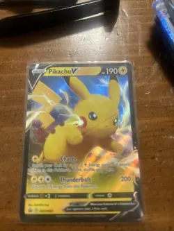 Pikachu V SWSH061 Black Star Promo Ultra Rare Holo Pokemon TCG Card  - Image 1