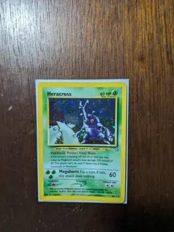 PokÃ©mon TCG Holo Rare Heracross Card 6/111 Neo Genesis Set - Image 1