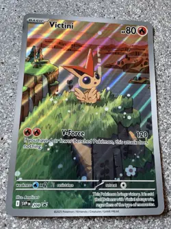 Jumbo Victini SVP 208 Promo Card Black Bolt White Flare Illustration jumbo size - Image 1