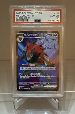 PSA 10 N's Zoroark ex 175/159 Ultra Rare 2025 Pokemon Journey Together Gem Mint - Image 1