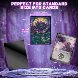 MTG Card Sleeves 100CT (Stained Glass Lotus), Matte Art Stained Lotus  - Image 2