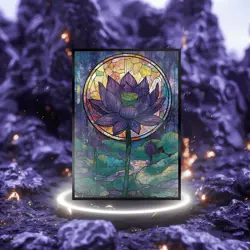 MTG Card Sleeves 100CT (Stained Glass Lotus), Matte Art Stained Lotus  - Image 3