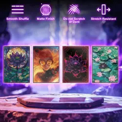 MTG Card Sleeves 100CT (Stained Glass Lotus), Matte Art Stained Lotus  - Image 4