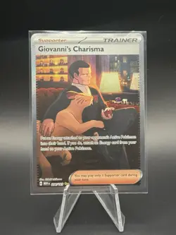 PokÃ©mon TCG Giovanni's Charisma Holo Card 204/165 Scarlet & Violet 151 Series - Image 1
