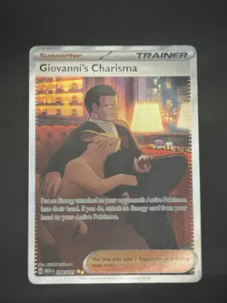 PokÃ©mon TCG Giovanni's Charisma Holo Card 204/165 Scarlet & Violet 151 Series - Image 2