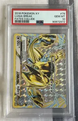 2016 Pokemon  XY Fates Collide #79 Lugia Break PSA 10 GEM MINT - Image 1