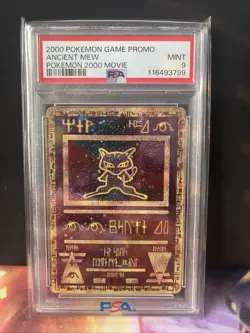Pokemon 2000 Game Movie Promo PSA 9 Ancient Mew Holo Black Star - Image 1