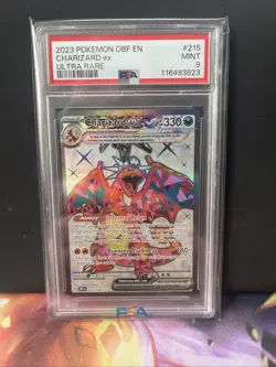 Pokemon 2023 Obsidian Flames Charizard EX Ultra Rare Holo Card 215/197 PSA 9 - Image 1
