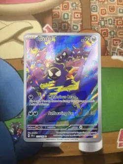 PokÃ©mon TCG Gastly Illustration Rare IR Holo Card 177/162 Temporal Forces - Image 1