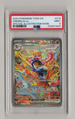 2024 POKEMON TWM EN-TWILIGHT MASQUERADE #214 GRENINJA EX PSA 9 - Image 1