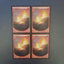 MTG Burning Fire Textless Promo Set of 4 - Image 1