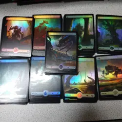 MTG Basic Land Set Borderless Japanese Foil 163 Cards NM EX+ - Image 1