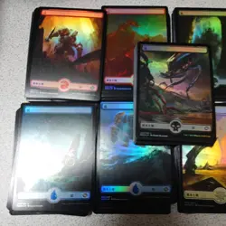 MTG Basic Land Set Borderless Japanese Foil 163 Cards NM EX+ - Image 2