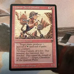 Legends LEG Quarum Trench Gnomes MTG Old School Card No Reprint - Image 1