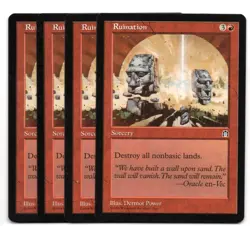 MTG Ruination Set of 4 English Cards Play Used - Image 1