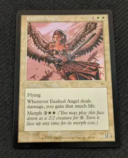 MTG Onslaught Exalted Angel English Card Lightly Played Collectible - Image 1