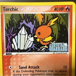 Torchic 66/100 Reverse Holo Stamped Crystal Guardians Pokemon TCG LP - Image 2