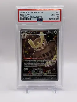 2024 POKEMON SVP EN-SV PROMO SPECIAL ILLUSTRATION COLLECTION #141 NOCTOWL PSA 10 - Image 1
