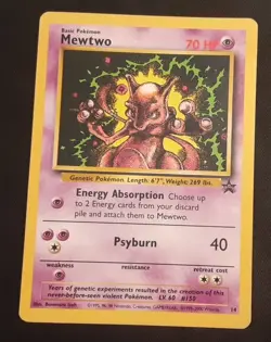 Mewtwo 14/53 Wotc Promo Regular Black Star Promo Pokemon TCG MP - Image 1