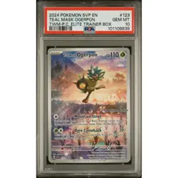Teal Mask Ogerpon 123 PSA 10 Pokemon Center 2024 Pokemon Twilight Masquerade - Image 1