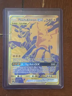 Pikachu & Zekrom GX SM248 Holo Card Near Mint Condition - Image 1