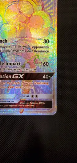 Buzzwole GX 115/111 Crimson Invasion Rainbow Secret Rare Holo Pokemon Card - Image 4